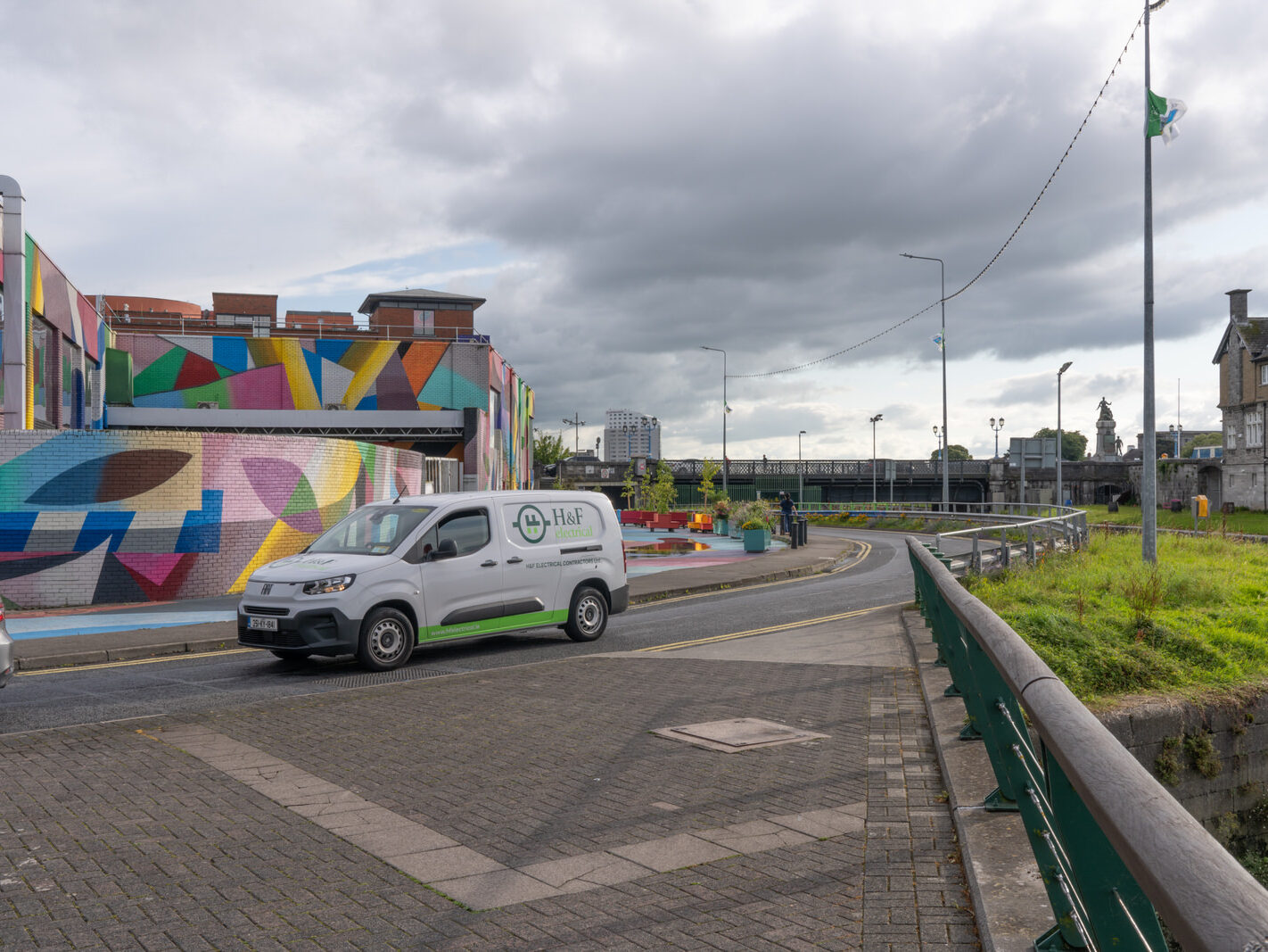 Overview of the Honan's Quay mural by Digo Diego, showcasing its organic forms and vibrant palette, designed to enhance and revitalise the city space