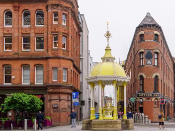 JAFFE MEMORIAL IN BELFAST The Jaffe Memorial Fountain, a gilded cast-iron structure, stands as a unique monument in Belfast's Victoria Square...