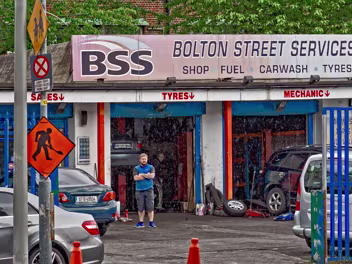 20-24 BOLTON STREET This is what the site, once a Texaco Service Station, looked like in May 2017 when BSS Bolton Street Services were based...