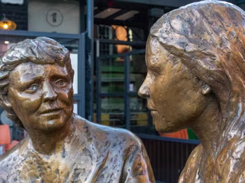 THE MEETING PLACE The sculpture itself, officially titled 'Meeting Place', is the work of Jackie McKenna, unveiled in 1988 to commemorate...