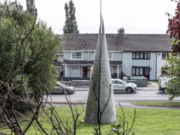 THIS CONE MAY NOT BE A SCULPTURE The cone-shaped monument on Hennessy's Road is a compelling piece of public art with a clear, likely purpose. My follow...