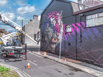 Electric Fury Mural By Sonny The artwork carries a poignant message: it highlights the precarious state of tigers in the wild, whose numbers are...