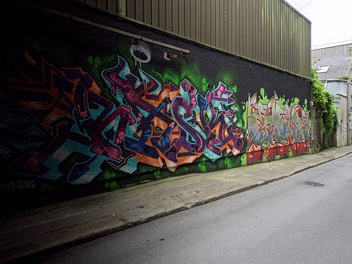 MURAL BY OMIN Documenting an intricate wildstyle graffiti installation by Irish visual artist OMIN on Glass House Lane in Waterford....