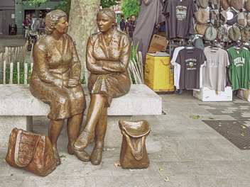 THE HAGS WITH THE BAGS Dublin is a city that refuses to take its public monuments too seriously. While civic leaders commission statues to...