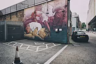 STREET ART AT YORK LANE - ULSTER UNIVERSITY CITY CAMPUS [THE MOST NOTABLE BEING BY SOPHI ODLING FROM AUSTRALIA]-251765-1