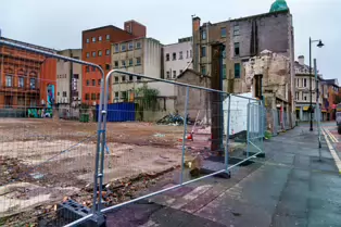 BANK OF IRELAND BUILDING IN BELFAST [IT IS PAINFUL TO SEE THE CONDITION OF THIS BUILDING]-235567-1 THE BELFAST STORIES PROGRAMME 001