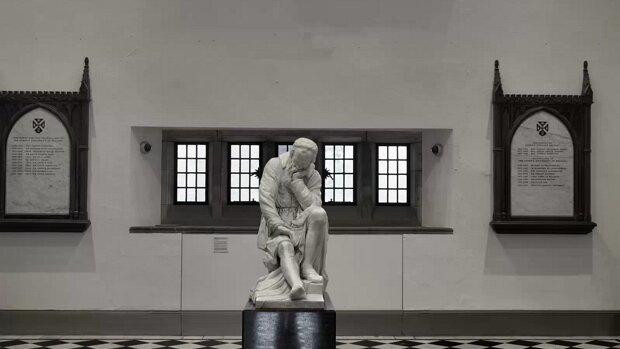 BLACK AND WHITE HALL The most prominent statue is a bronze figure of Galileo Galilei, the renowned Italian astronomer and physicist. This...