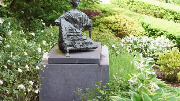 RECLINING FIGURE This striking bronze sculpture, "Reclining Figure", by Frederick Edward McWilliam (1909-1992), was relocated in 2013...