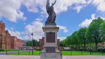 WAR MEMORIAL The War Memorial at Queen's University Belfast stands as a poignant tribute to the members of the university community...