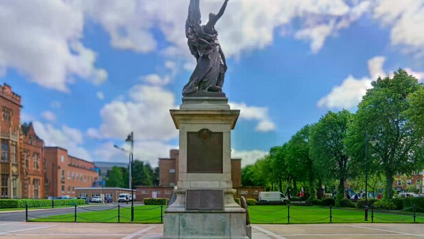 WAR MEMORIAL The War Memorial at Queen's University Belfast stands as a poignant tribute to the members of the university community...