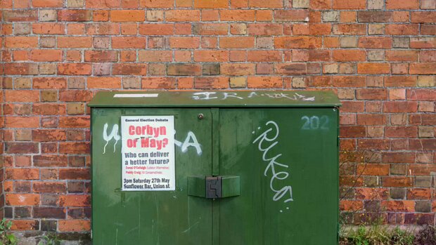 2017 POLITICAL POSTER Back in 2017, this election poster posed the question: “Corbyn or May? Who can deliver a better future?” At that time,...