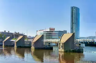 THE AREA NEAR THE LAGAN WEIR [MAY 2011 A FEW YEARS BEFORE THE OLD UGLY PEDESTRIAN BRIDGE WAS REPLACED]-233275-1 NEAR THE LAGAN WEIR MAY 2011