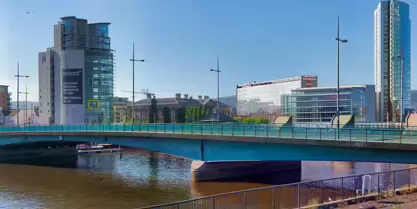 THE AREA NEAR THE LAGAN WEIR [MAY 2011 A FEW YEARS BEFORE THE OLD UGLY PEDESTRIAN BRIDGE WAS REPLACED]-233277-1 NEAR THE LAGAN WEIR MAY 2011