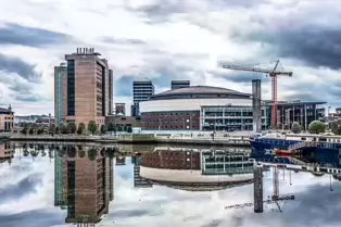 THE RIVER LAGAN - WATER FRONT AREA OF BELFAST-11-1