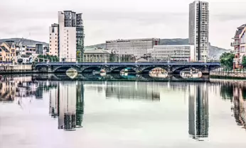 THE RIVER LAGAN - WATER FRONT AREA OF BELFAST-2-1