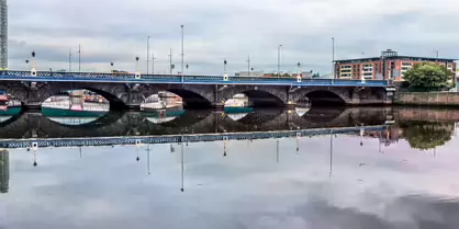 THE RIVER LAGAN - WATER FRONT AREA OF BELFAST-9-1