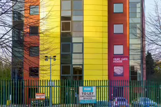 QUAY GATE HOUSE IS VERY MUCH A YELLOW BUILDING [LOCATED IN BELFAST AND WAS COMPLETED IN 2000]-232891-1