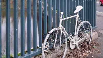 GHOST BIKE MEMORIAL TO MICHAEL CAULFIELD The Michael Caulfield Memorial, Belfast: On April 15, 2011, Michael Caulfield, a 56-year-old father of four, was cycling...