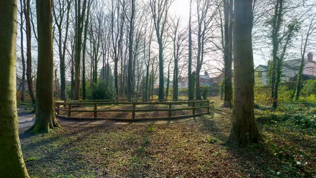 BOMB CRATER THIS IS LOCATED IN THE PARK AT STORMONT