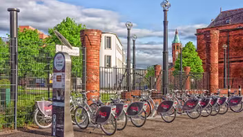 STATION 3907 BELFAST BIKES DOCKING STATION AT THE GAS WORKS