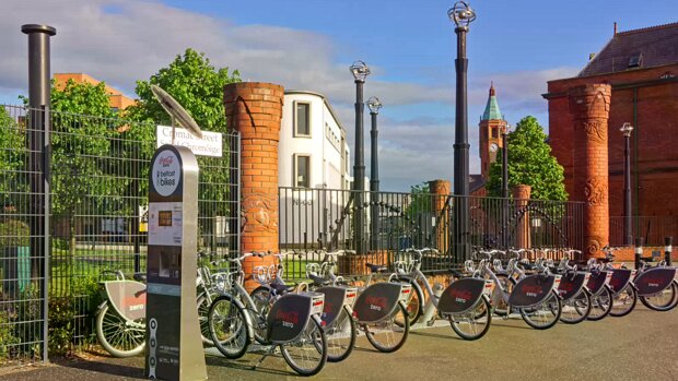 BIKE HIRE SCHEME THIS IS AN ATTRACTIVE DOCKING STATION ON CROMAC STREET