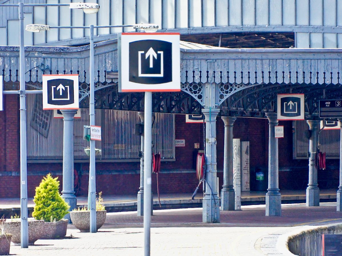 CORK TO COBH SERVICE AT KENT TRAIN STATION [2 YEARS BEFORE THE STATION WAS BADLY DAMAGED BY A FREAK STORM] 007