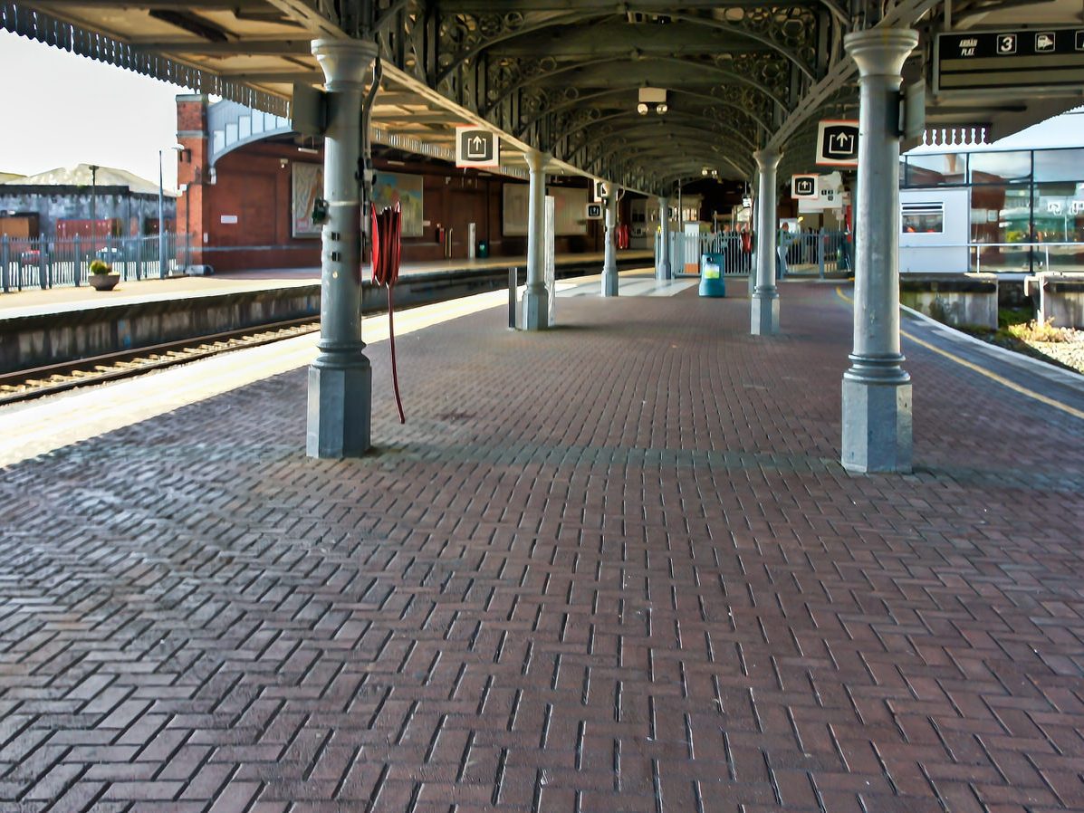CORK TO COBH SERVICE AT KENT TRAIN STATION [2 YEARS BEFORE THE STATION WAS BADLY DAMAGED BY A FREAK STORM] 003