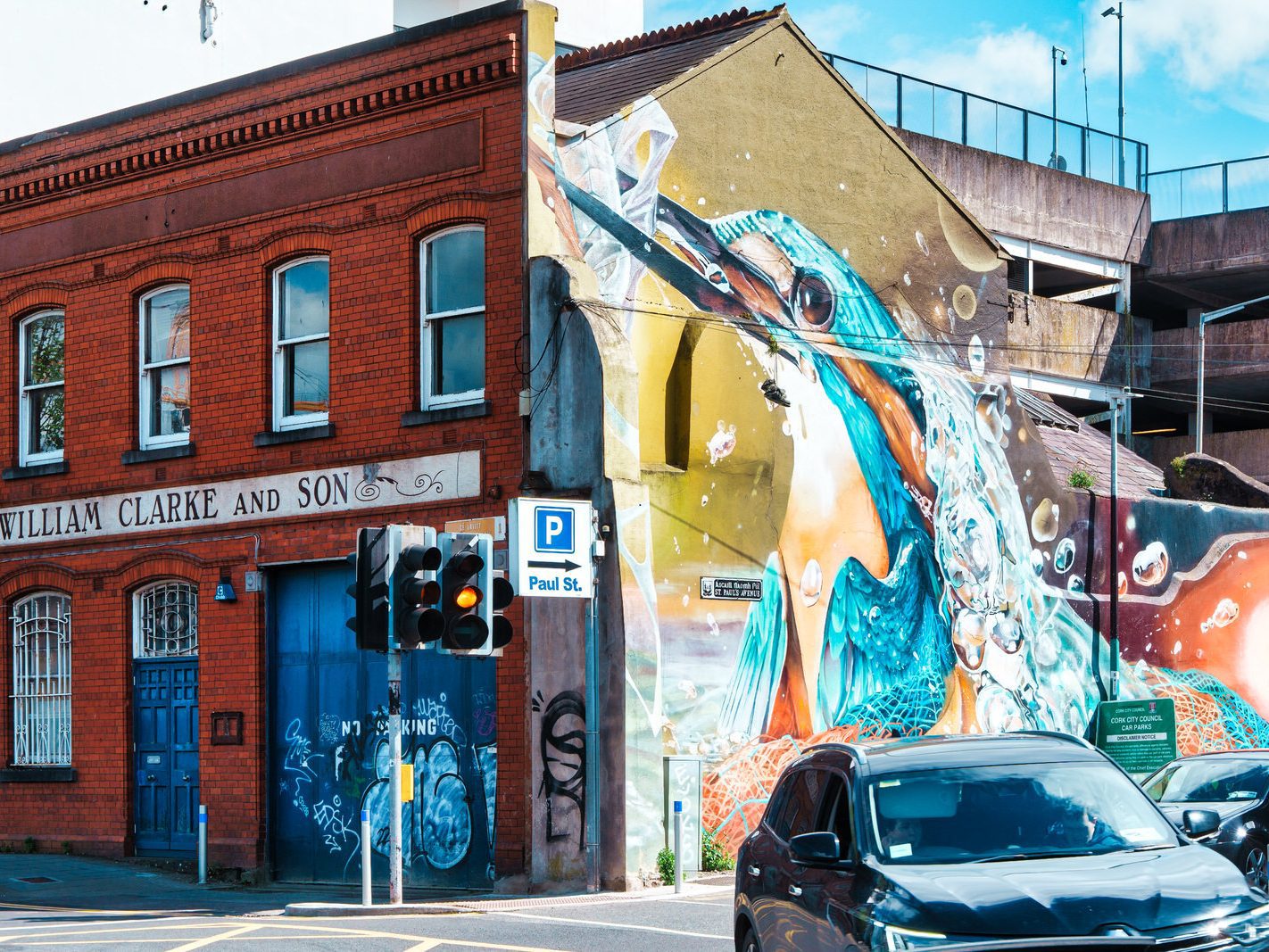 STREET ART AT THE WILLIAM CLARKE AND SON BUILDING [ST PAUL'S AVENUE OFF LAVITT'S QUAY IN CORK] 002