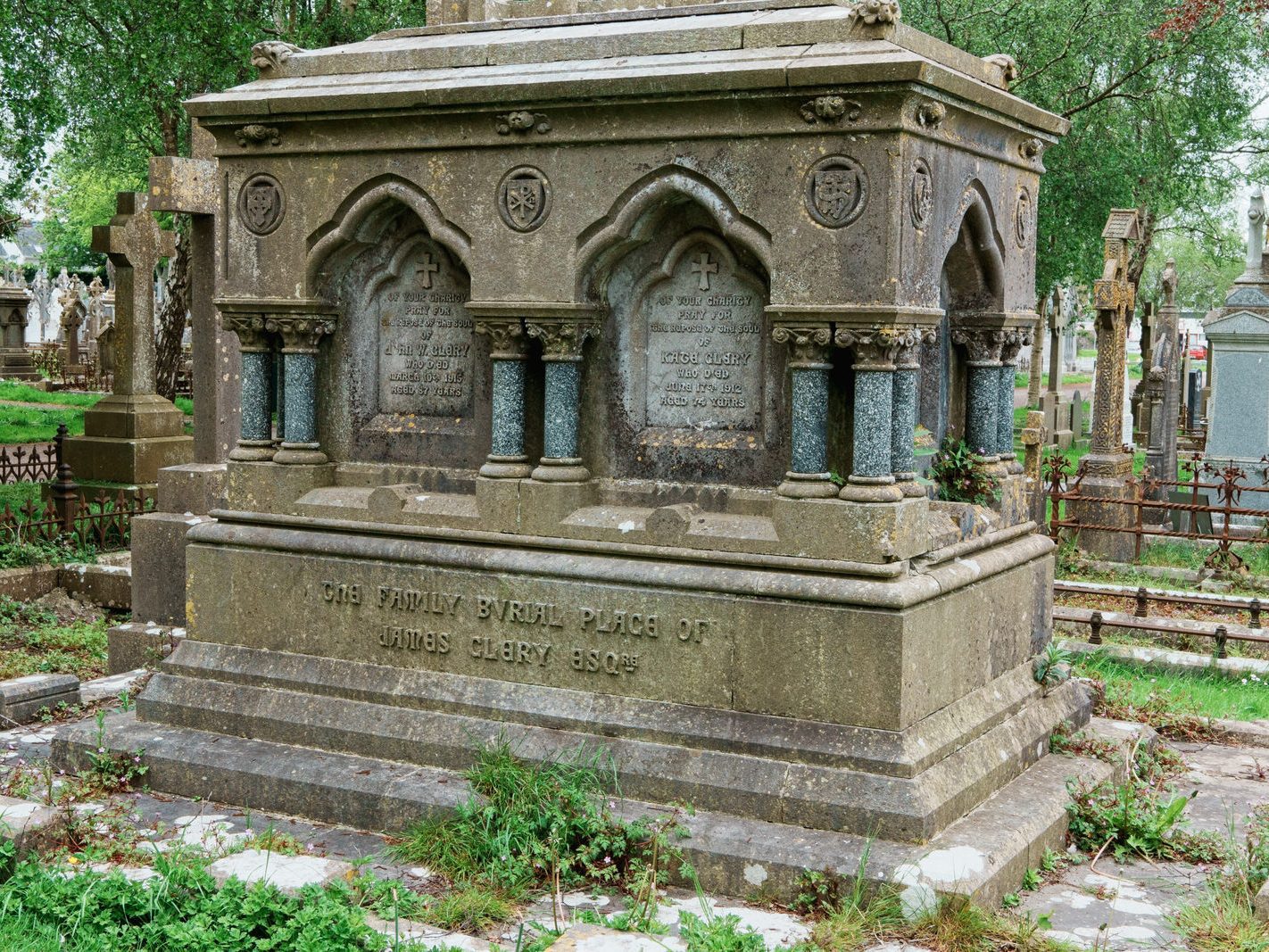 THE FAMILY BVRIAL PLACE OF JAMES CLERY ESQ [ST FINBARR'S CEMETERY CORK] 001