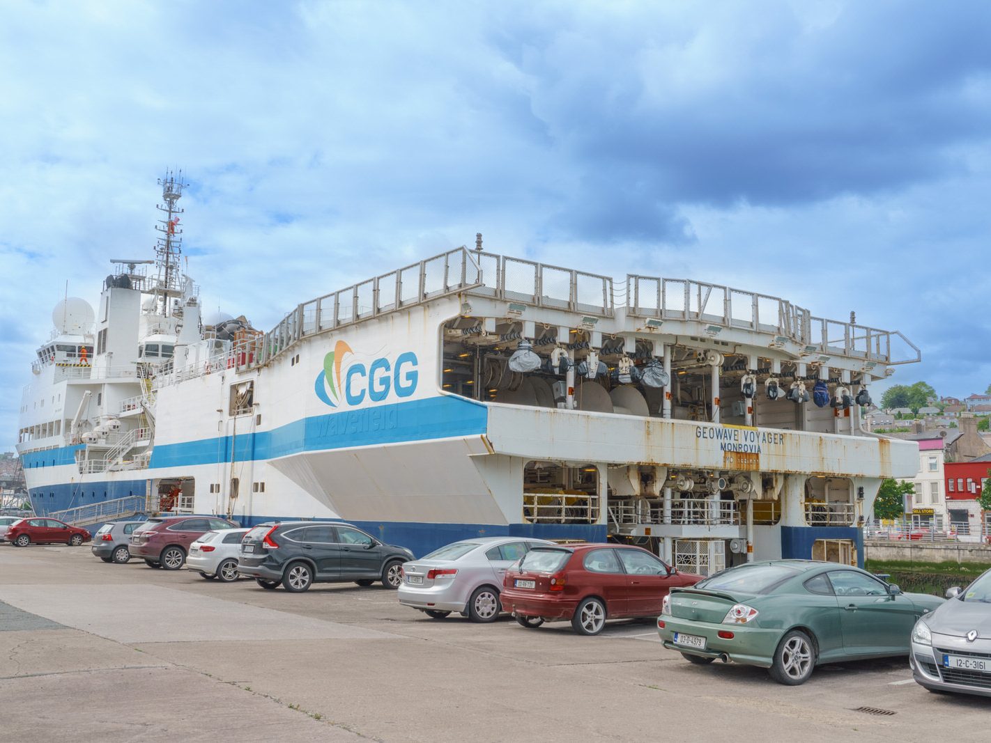 GEOWAVE VOYAGER LATER RENAMED EAGLE EXPLORER IMO 9381299 [AT CUSTOM HOUSE QUAY IN CORK JULY 2016] 010
