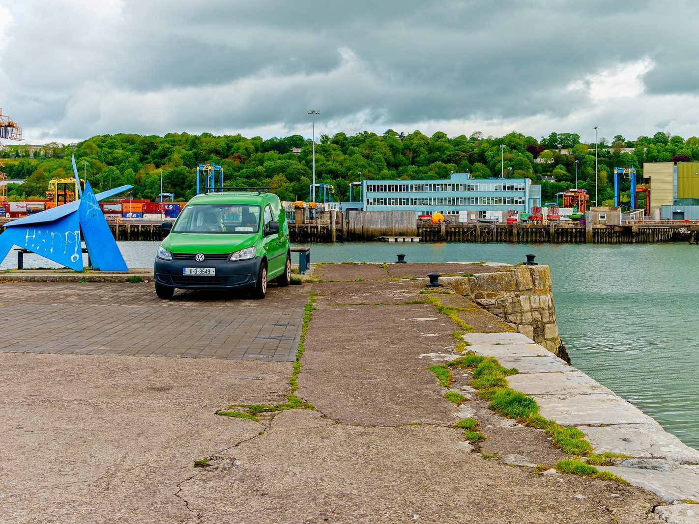 THEY ARE DIFFERENT IN BLACKROCK ON THE LEE [THEIR GENERIC RED METAL SCULPTURE IS BLUE] 003