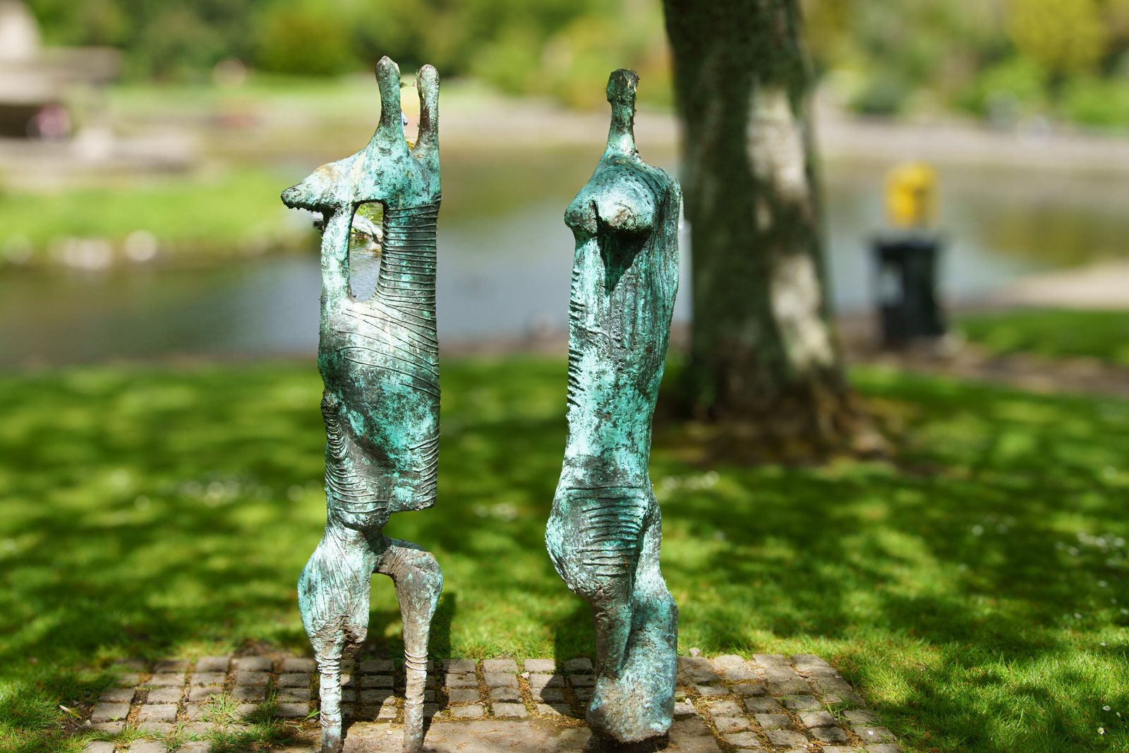 ADAM AND EVE BY EDWARD DELANEY WAS NOT EASY TO PHOTOGRAPH [FITZGERALD PARK IN CORK CITY]-224457-1