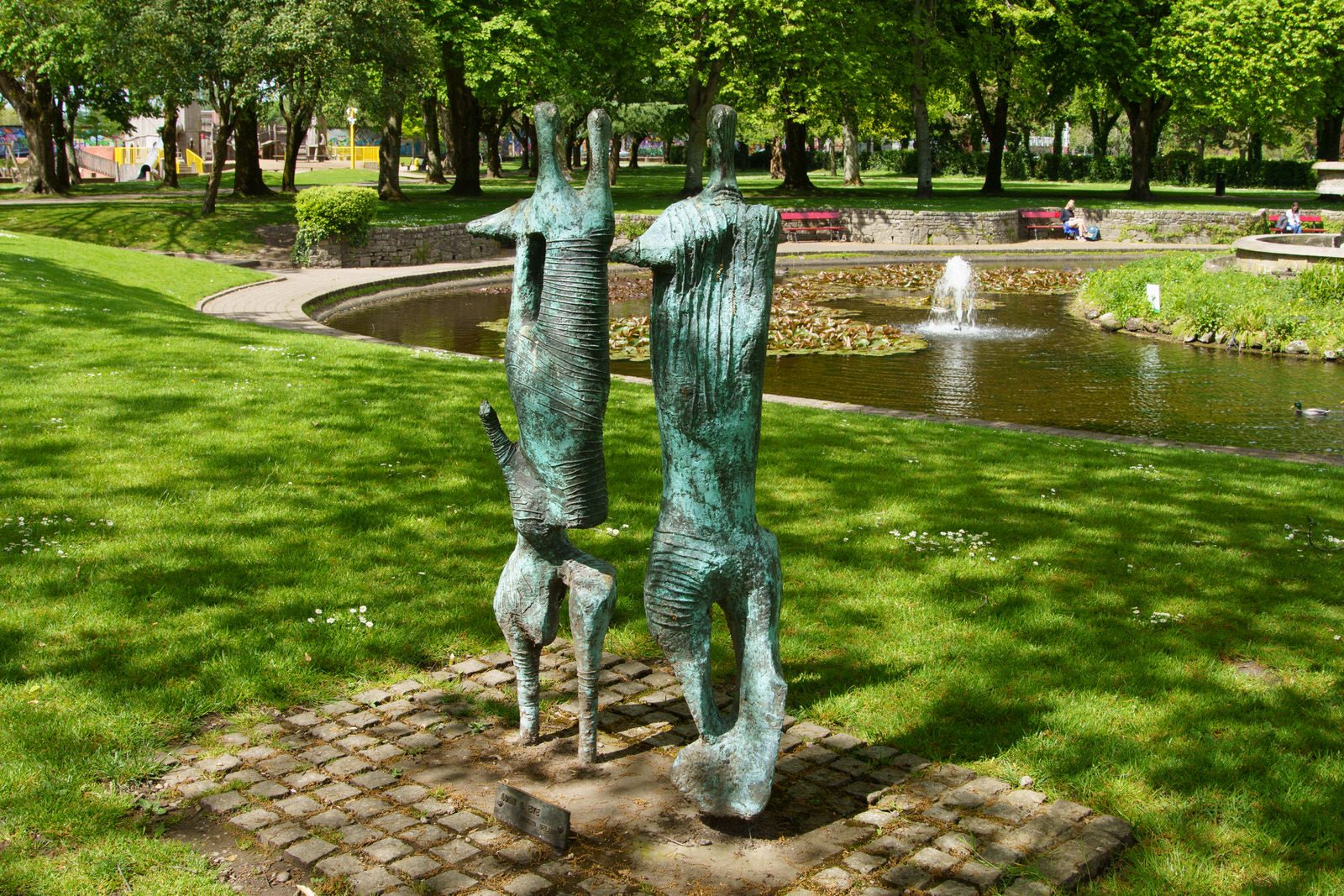 ADAM AND EVE BY EDWARD DELANEY WAS NOT EASY TO PHOTOGRAPH [FITZGERALD PARK IN CORK CITY]-224457-1