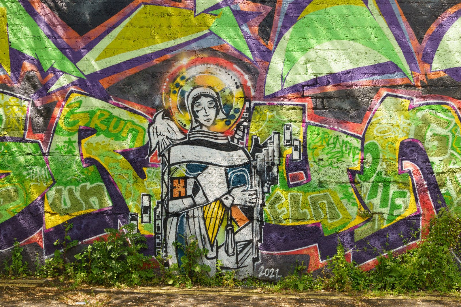 I CHECK THE STREET ART ON FERRY WALK EVERY TIME I VISIT CORK [NEAR THE POPULAR SHAKY BRIDGE]-224467-1