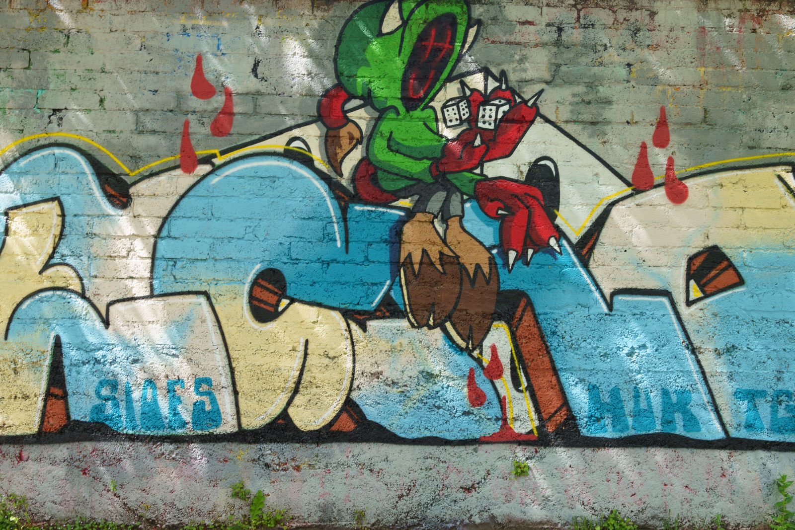 I CHECK THE STREET ART ON FERRY WALK EVERY TIME I VISIT CORK [NEAR THE POPULAR SHAKY BRIDGE]-224468-1