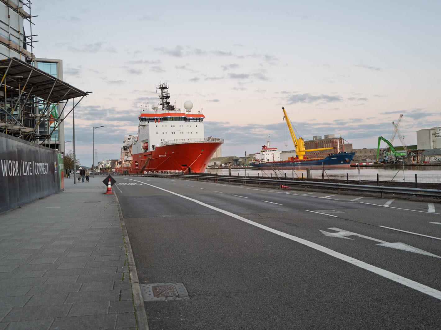 AETHRA (IMO 9181481) DOCKED ON THE RIVER LEE IN CORK CITY [NEXT TO THE TRAIN STATION]-256960-1