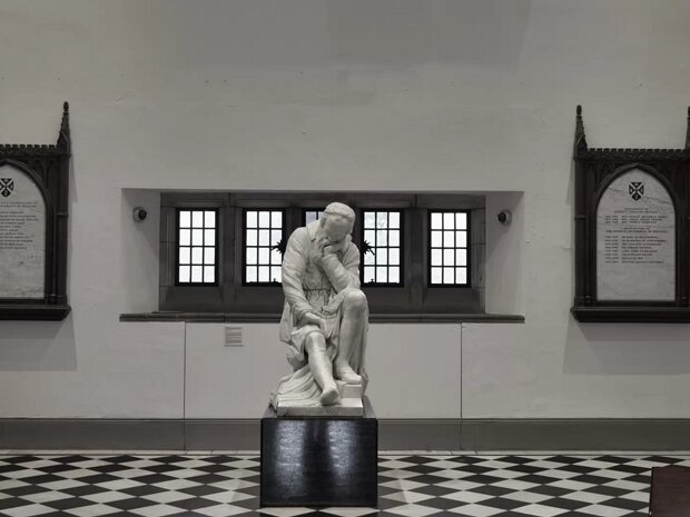 BLACK AND WHITE HALL
