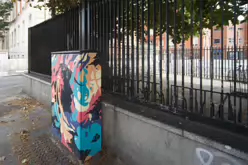 PAINT-A-BOX STREET ART BY CAIZ ON BOLTON STREET [PHOTOGRAPHED IN JUNE 2017]-237590-1