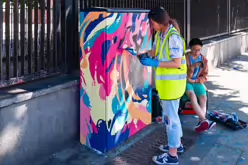 PAINT-A-BOX STREET ART BY CAIZ ON BOLTON STREET [PHOTOGRAPHED IN JUNE 2017]-237592-1
