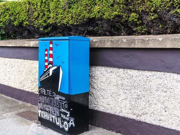BY KAT ENNIS - UPDATE This painted utility box can be found on Conquer Hill, along Clontarf Road in Dublin 3. It offers a unique perspective...