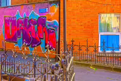 ST PETERS LANE IN PHIBSBOROUGH [BACK IN JULY 2022 IT HOSTED SOME MURALS BUT THE QUALITY WAS IN DECLINE]-244051-1