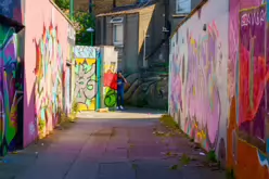ST PETERS LANE IN PHIBSBOROUGH [BACK IN JULY 2022 IT HOSTED SOME MURALS BUT THE QUALITY WAS IN DECLINE]-244052-1