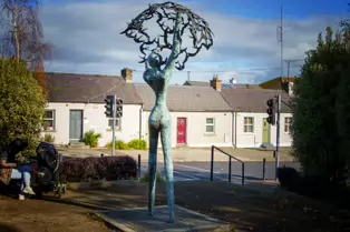 THIS BRONZE SCULPTURE IS IN CORNELSCOURT VILLAGE [IT HAS TAKEN ME YEARS TO FIND ANY INFORMATION RELATING TO IT]-242740-1