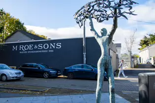 THIS BRONZE SCULPTURE IS IN CORNELSCOURT VILLAGE [IT HAS TAKEN ME YEARS TO FIND ANY INFORMATION RELATING TO IT]-242744-1