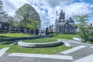 THE PEACE PARK ACROSS THE ROAD FROM CHRIST CHURCH CATHEDRAL [FOUR YEARS AFTER IT WAS REOPENED]-247425-1