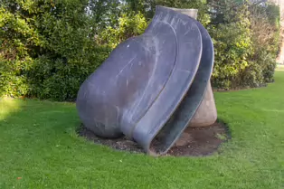 THIS UNTITLED SCULPTURE EXPLORES THE FORM OF A GLASS FLASK [BY TONY CRAGG]-247757-1