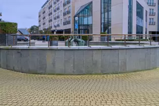 WHO MADE THE WORLD IS A SCULPTURE BY CLIODHNA CUSSEN [LOCATED NEAR THE HERBERT PARK HOTEL IN BALLSBRIDGE]-247282-1