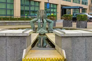 WHO MADE THE WORLD IS A SCULPTURE BY CLIODHNA CUSSEN [LOCATED NEAR THE HERBERT PARK HOTEL IN BALLSBRIDGE]-247283-1