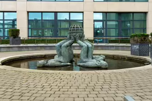 WHO MADE THE WORLD IS A SCULPTURE BY CLIODHNA CUSSEN [LOCATED NEAR THE HERBERT PARK HOTEL IN BALLSBRIDGE]-247285-1