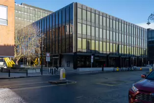GEOMETRIC REFLECTIONS BY MICHAEL BULFIN [SCULPTURE AT MIESIAN PLAZA NEAR DUBLINBIKES DOCKING STATION 20]-248221-1